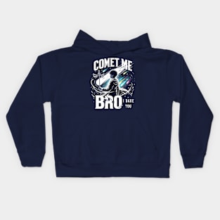 Comet Me Bro I Dare You Meteor Wizard Gamer Pun Anime Magic Kids Hoodie